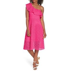NWT Lilly pulitzer womens callisto dress eyelet a line dress pink XXS 00.